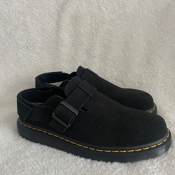 Dr. Marten Jorge II Suede Slingback Mules In Black - Picture 4 of 10